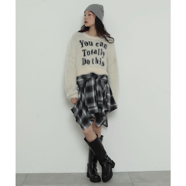 ロゴシャギーショートニット | WEGO【WOMEN】 | 詳細画像3 