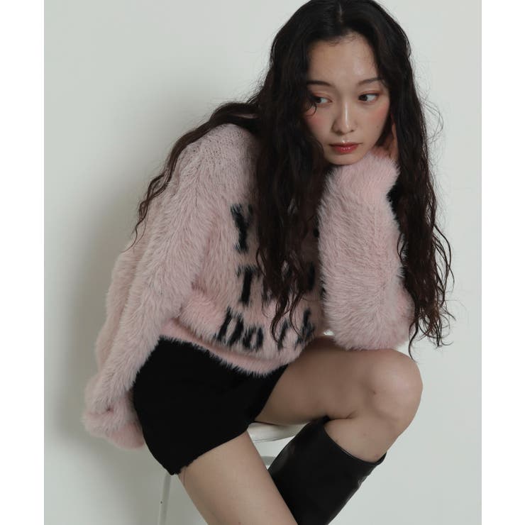 ロゴシャギーショートニット | WEGO【WOMEN】 | 詳細画像9 