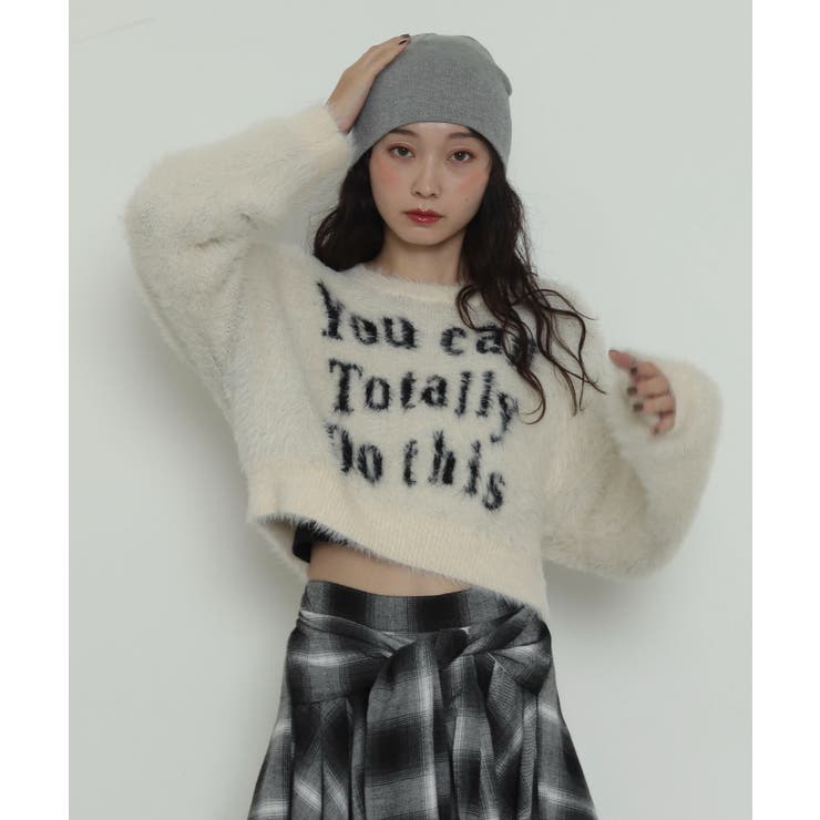 ロゴシャギーショートニット | WEGO【WOMEN】 | 詳細画像15 