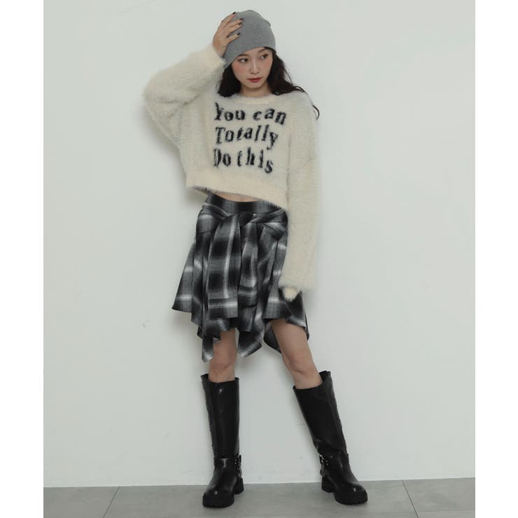 ロゴシャギーショートニット | WEGO【WOMEN】 | 詳細画像18 