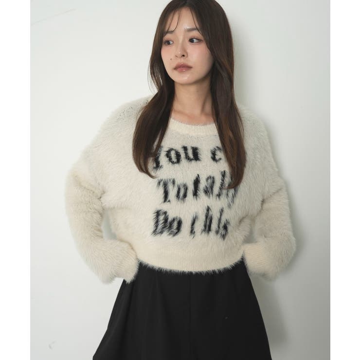 ロゴシャギーショートニット | WEGO【WOMEN】 | 詳細画像19 