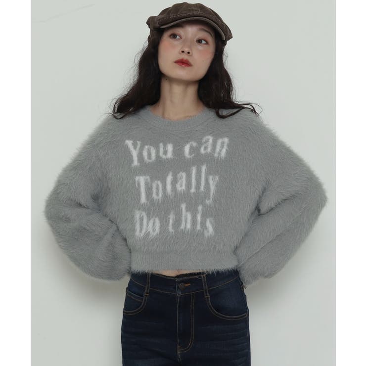 ロゴシャギーショートニット | WEGO【WOMEN】 | 詳細画像24 