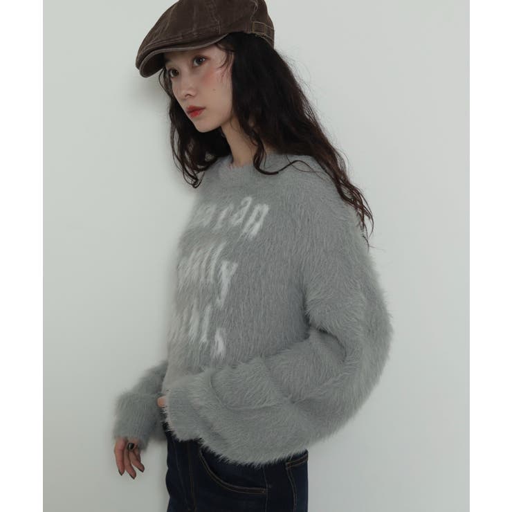 ロゴシャギーショートニット | WEGO【WOMEN】 | 詳細画像25 