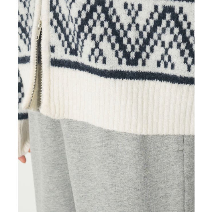 雪柄ダブルジップニット | WEGO【WOMEN】 | 詳細画像6 