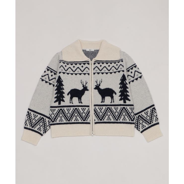 雪柄ダブルジップニット | WEGO【WOMEN】 | 詳細画像19 