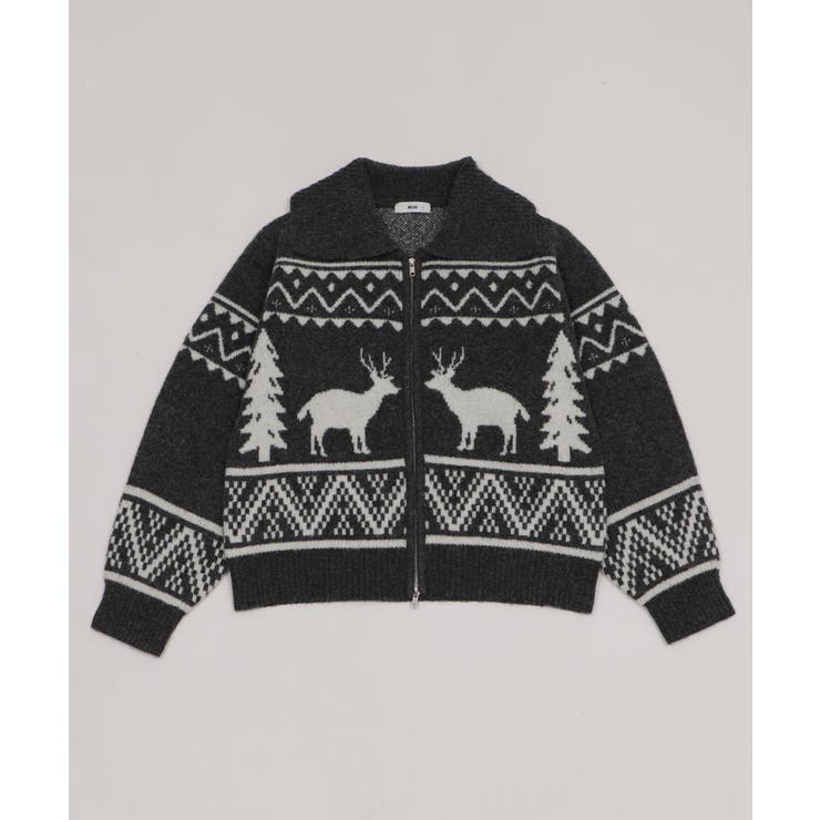 雪柄ダブルジップニット | WEGO【WOMEN】 | 詳細画像20 