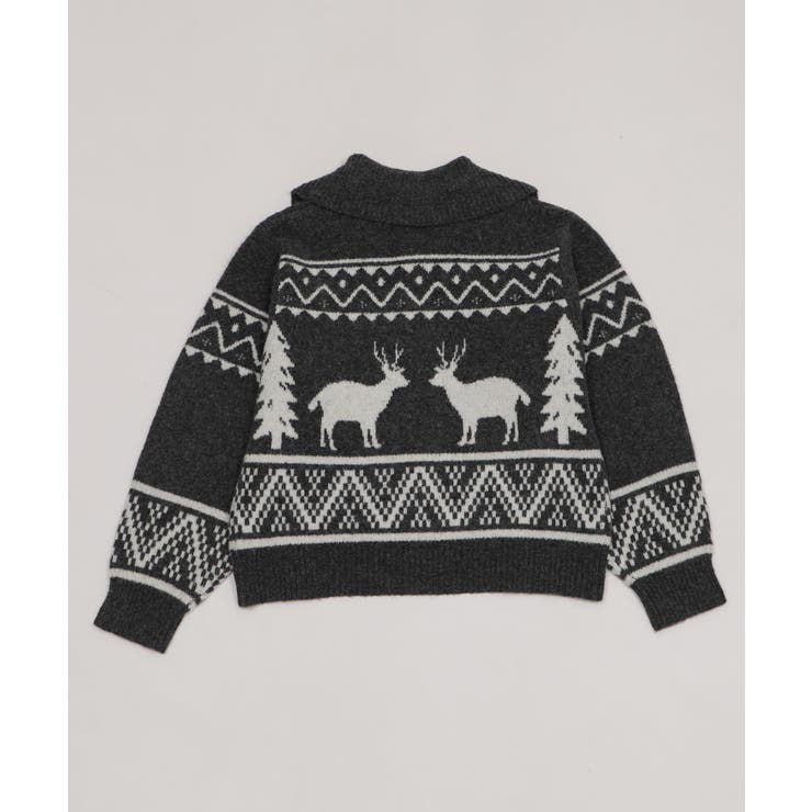 雪柄ダブルジップニット | WEGO【WOMEN】 | 詳細画像21 