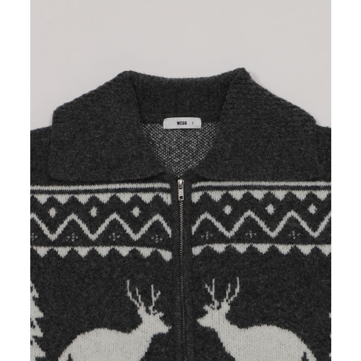 雪柄ダブルジップニット | WEGO【WOMEN】 | 詳細画像22 