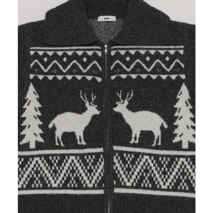 雪柄ダブルジップニット | WEGO【WOMEN】 | 詳細画像23 