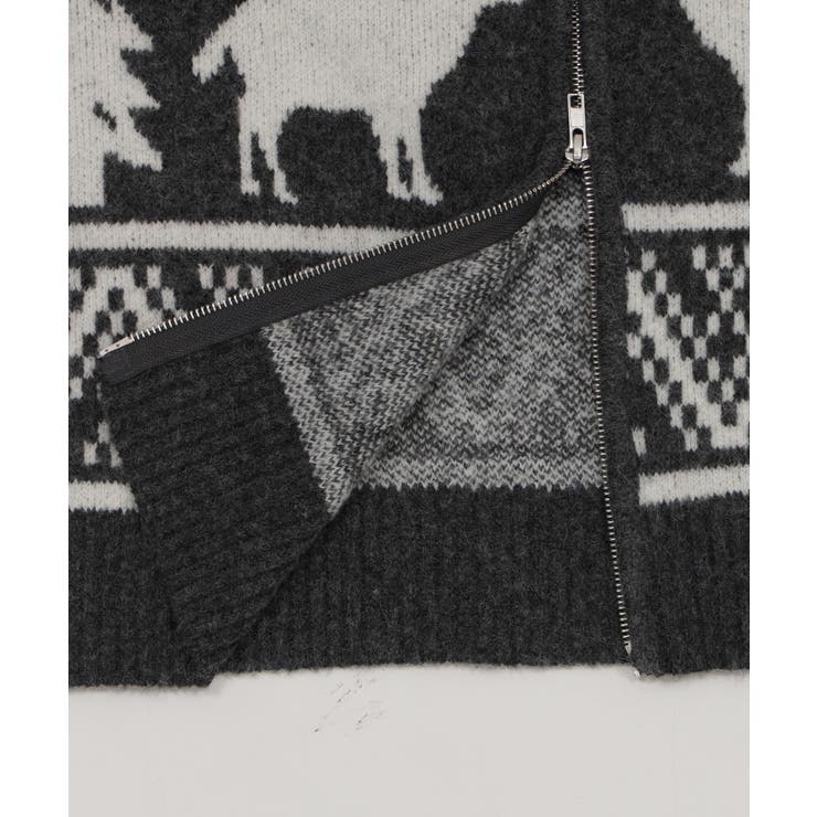 雪柄ダブルジップニット | WEGO【WOMEN】 | 詳細画像25 