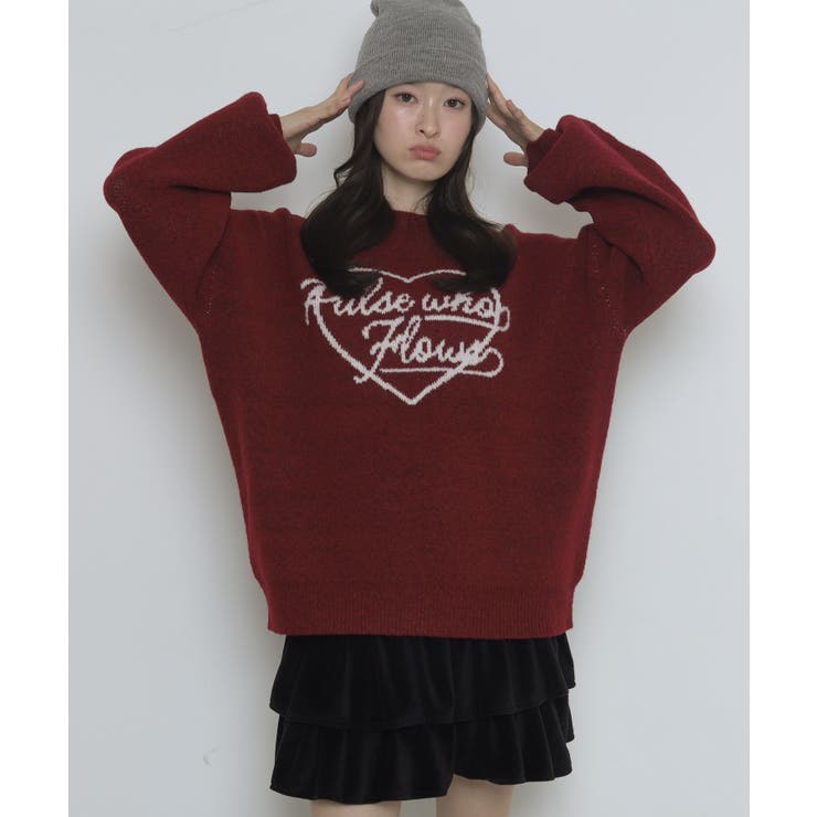柄8 | フラッフィーグラフィックニットBIGプルオーバー | WEGO【WOMEN】