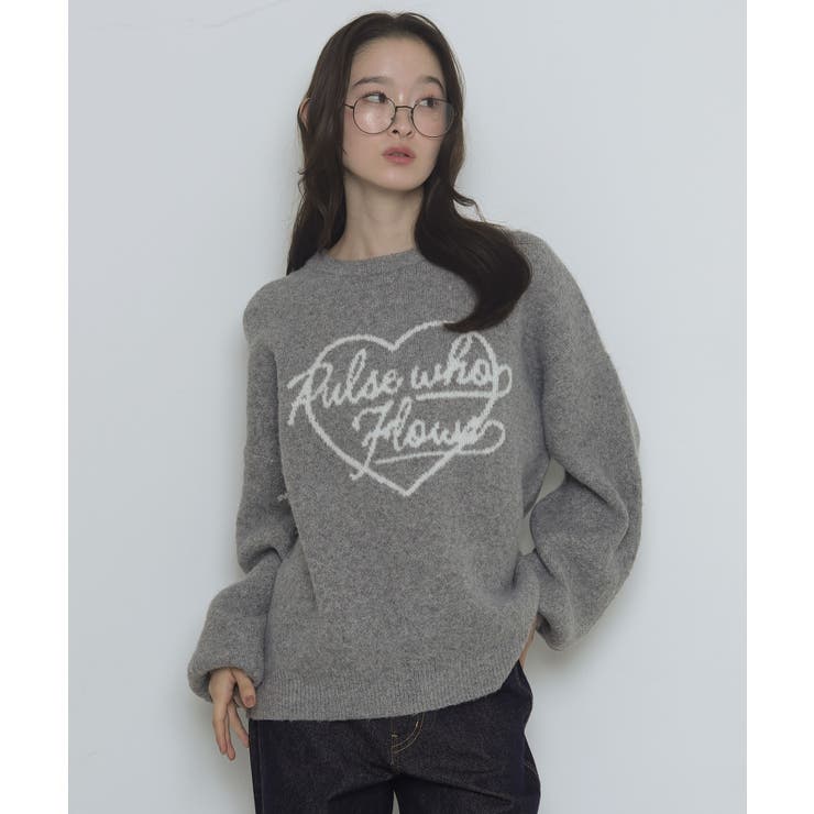 柄9 | フラッフィーグラフィックニットBIGプルオーバー | WEGO【WOMEN】