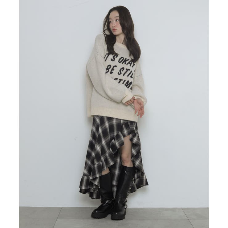 フラッフィーグラフィックニットBIGプルオーバー | WEGO【WOMEN】 | 詳細画像4 