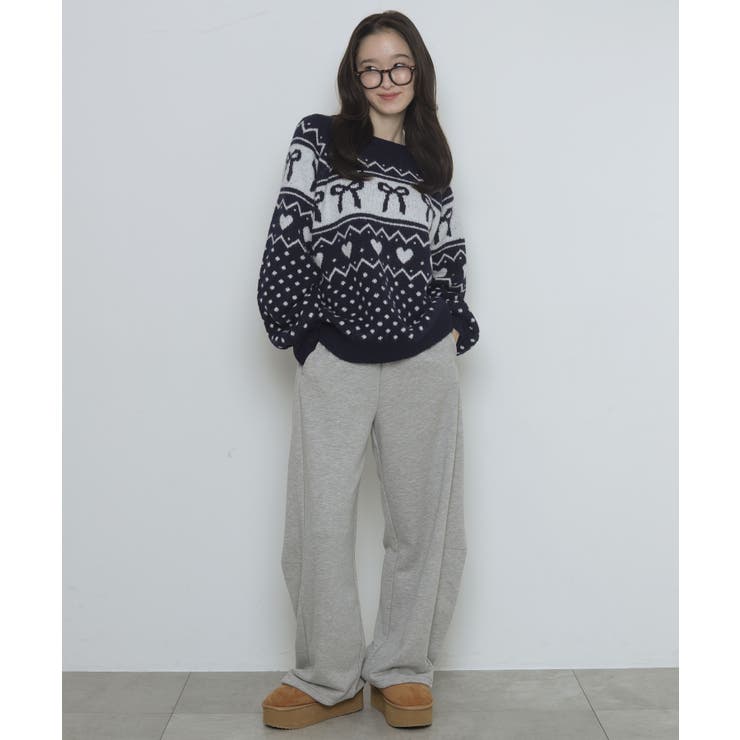 フラッフィーグラフィックニットBIGプルオーバー | WEGO【WOMEN】 | 詳細画像6 