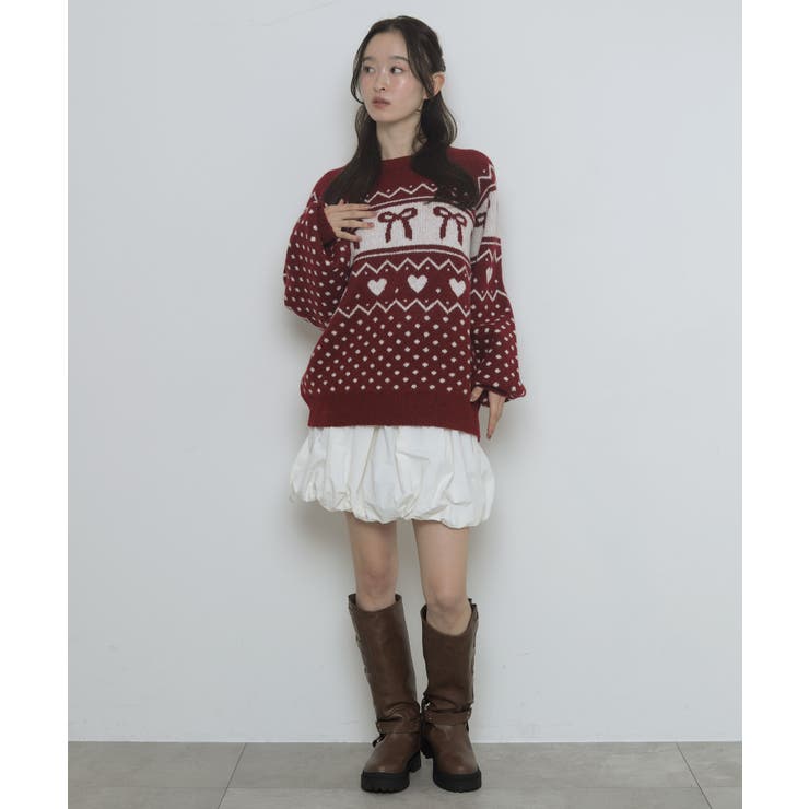 フラッフィーグラフィックニットBIGプルオーバー | WEGO【WOMEN】 | 詳細画像7 