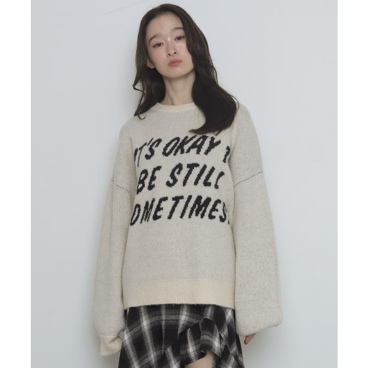 フラッフィーグラフィックニットBIGプルオーバー | WEGO【WOMEN】 | 詳細画像24 