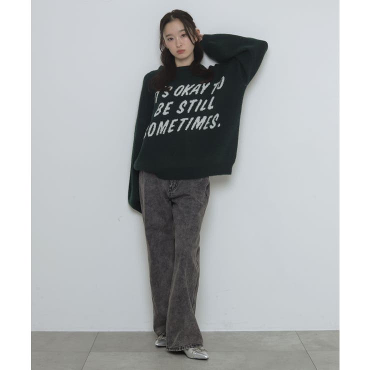 フラッフィーグラフィックニットBIGプルオーバー | WEGO【WOMEN】 | 詳細画像30 