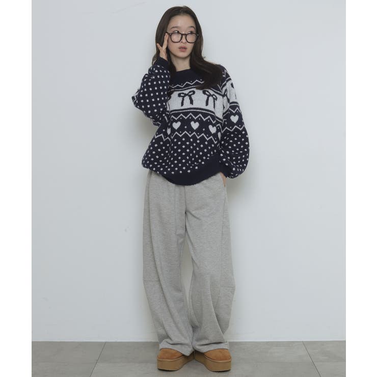 フラッフィーグラフィックニットBIGプルオーバー | WEGO【WOMEN】 | 詳細画像36 