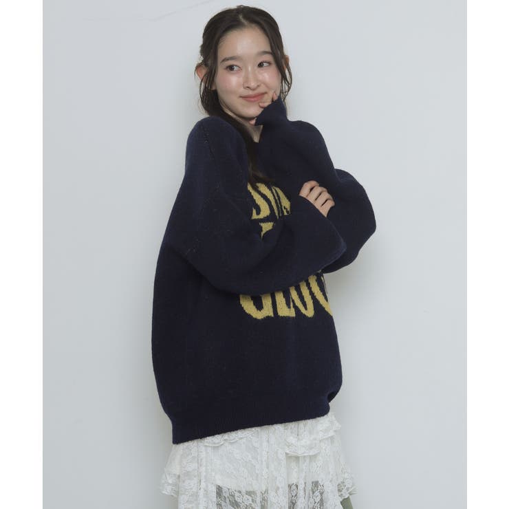 フラッフィーグラフィックニットBIGプルオーバー | WEGO【WOMEN】 | 詳細画像44 