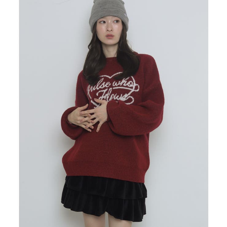 フラッフィーグラフィックニットBIGプルオーバー | WEGO【WOMEN】 | 詳細画像47 
