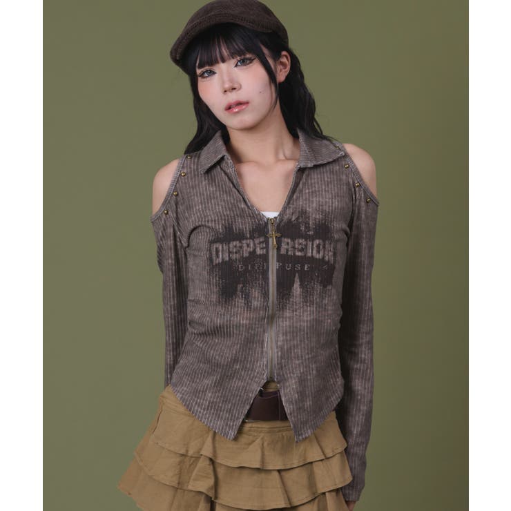 ショルダーデザインジップトップ | WEGO【WOMEN】 | 詳細画像1 