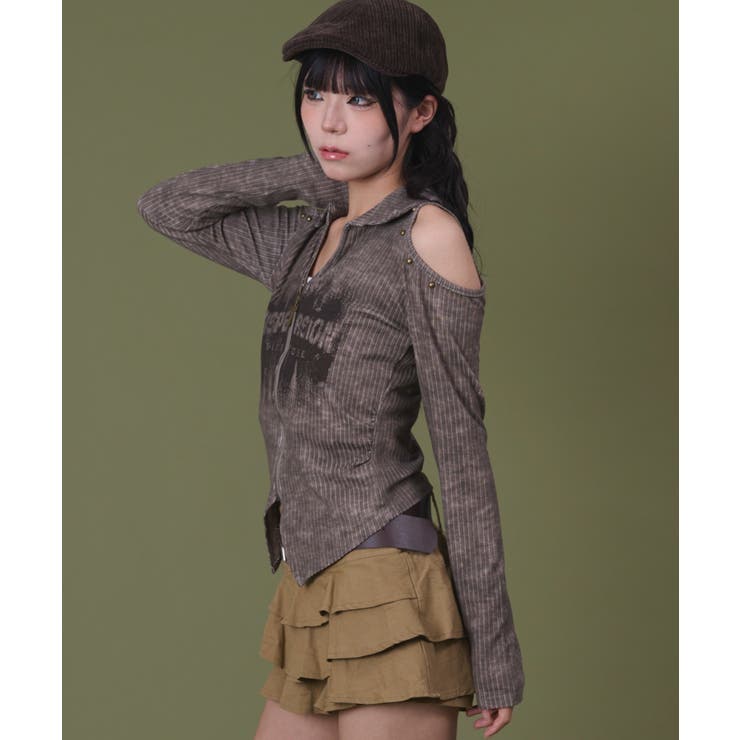 ショルダーデザインジップトップ | WEGO【WOMEN】 | 詳細画像4 