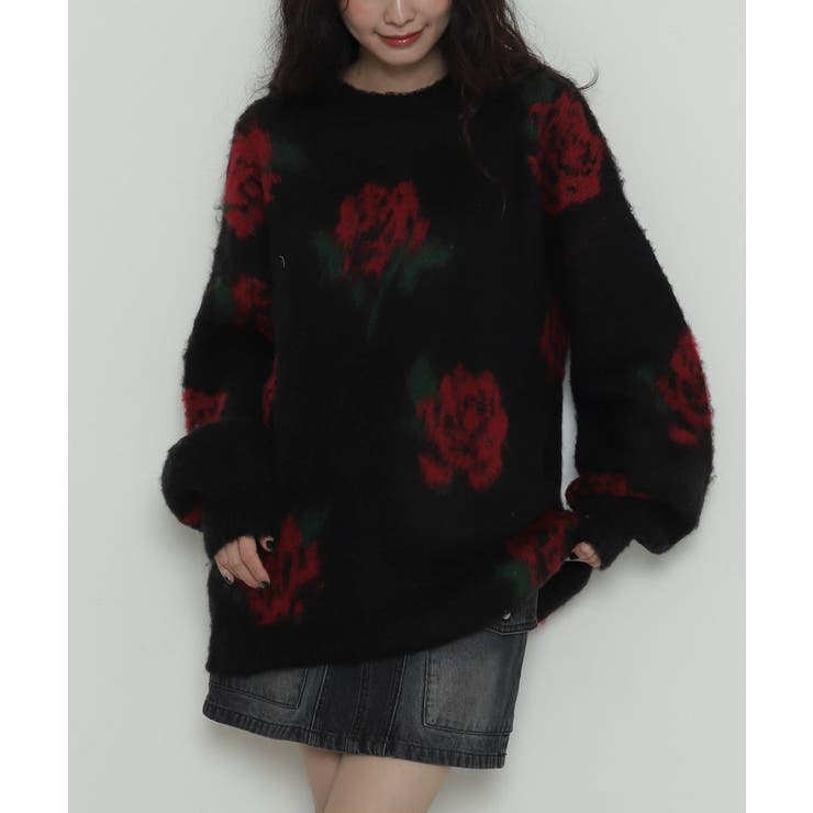 柄4 | シャギーパターンニットBIGプルオーバー | WEGO【WOMEN】