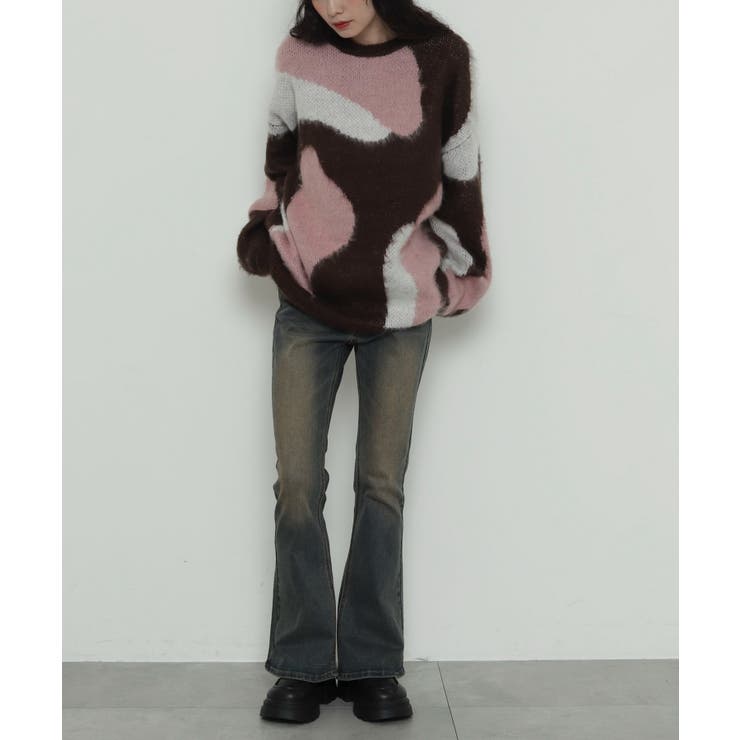 シャギーパターンニットBIGプルオーバー | WEGO【WOMEN】 | 詳細画像5 