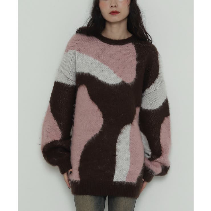 シャギーパターンニットBIGプルオーバー | WEGO【WOMEN】 | 詳細画像27 