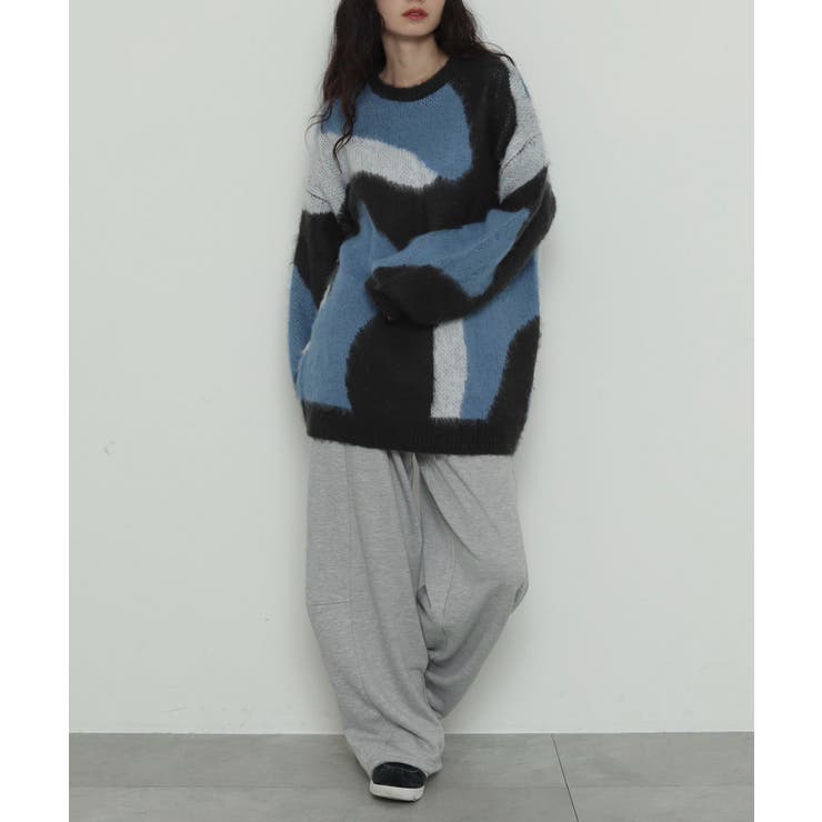 シャギーパターンニットBIGプルオーバー | WEGO【WOMEN】 | 詳細画像32 