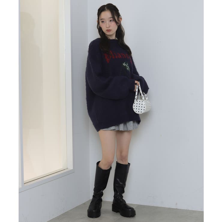 シャギーグラフィックニットBIGプルオーバー | WEGO【WOMEN】 | 詳細画像18 