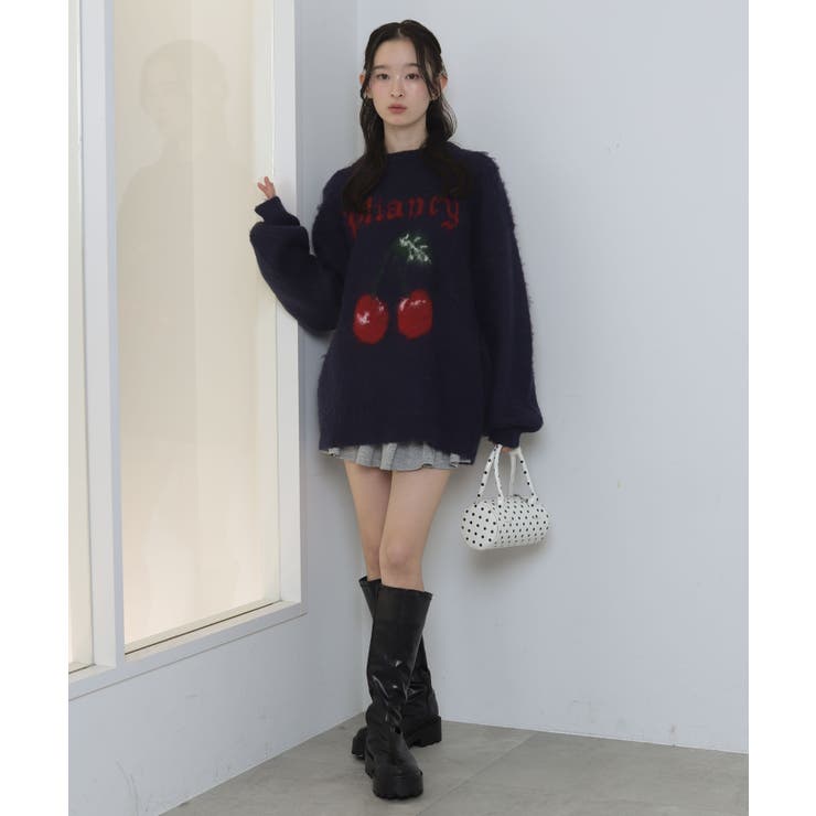 シャギーグラフィックニットBIGプルオーバー | WEGO【WOMEN】 | 詳細画像19 