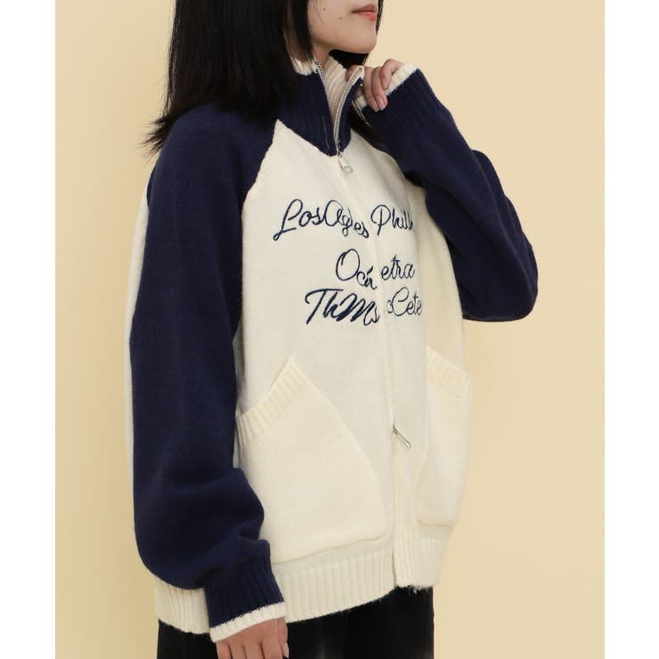 バイカラーニットトラックジャケット | WEGO【WOMEN】 | 詳細画像5 