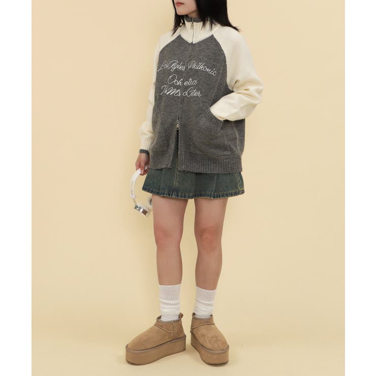 バイカラーニットトラックジャケット | WEGO【WOMEN】 | 詳細画像10 