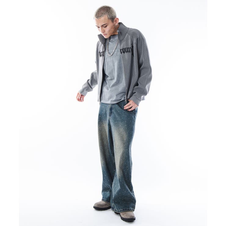 ショートグラフィックニットブルゾン | WEGO【MEN】 | 詳細画像22 