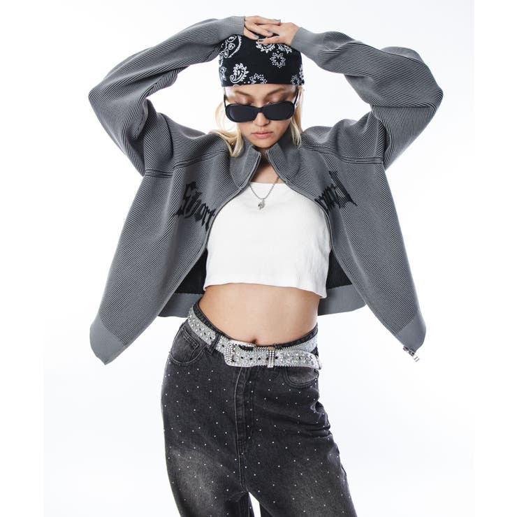 ショートグラフィックニットブルゾン | WEGO【MEN】 | 詳細画像27 