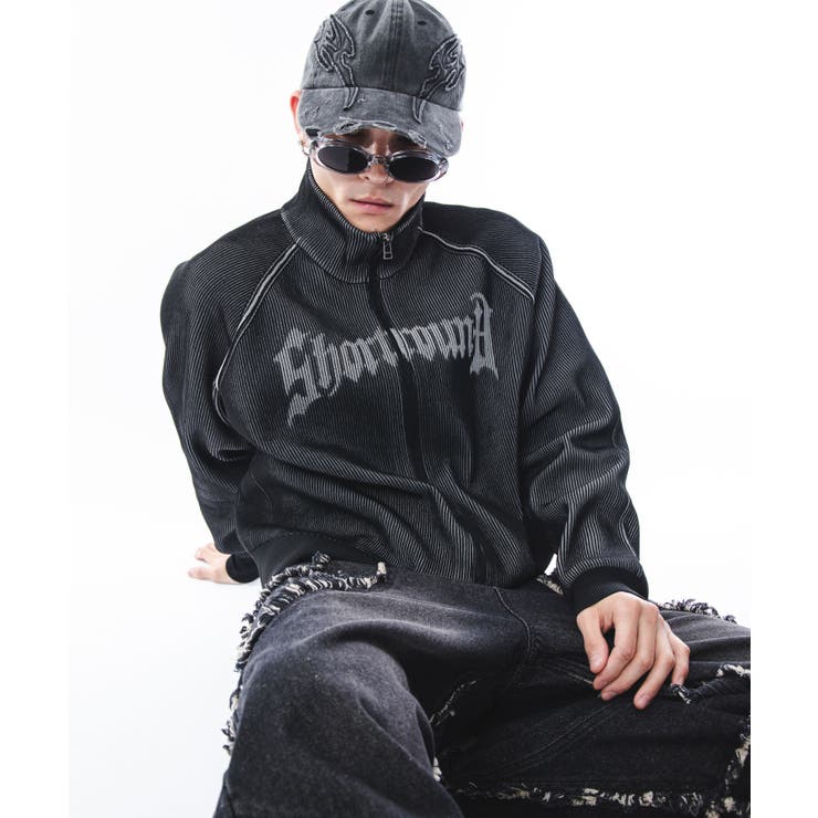 ショートグラフィックニットブルゾン | WEGO【MEN】 | 詳細画像36 