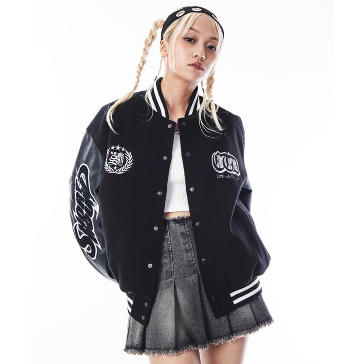 ブラック | メルトンワッペンスタジャン | WEGO【MEN】