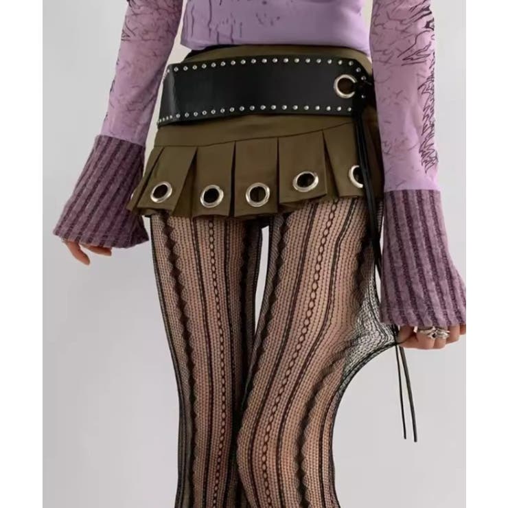 ブラック | ラインレースタイツ | WEGO【WOMEN】