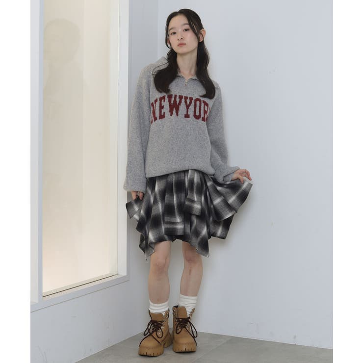 フラッフィーハーフジップニット | WEGO【WOMEN】 | 詳細画像3 