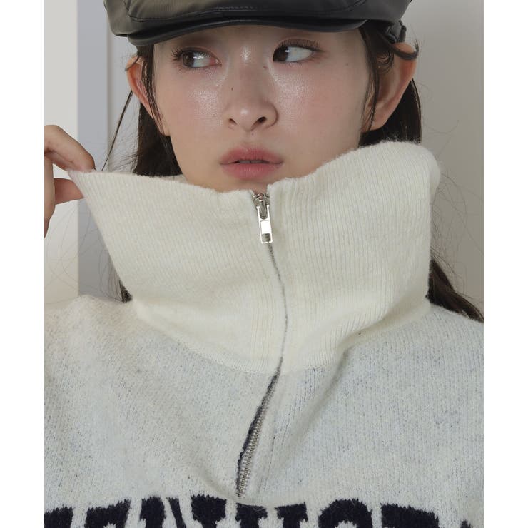 フラッフィーハーフジップニット | WEGO【WOMEN】 | 詳細画像5 