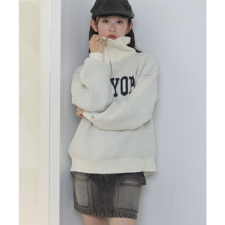 フラッフィーハーフジップニット | WEGO【WOMEN】 | 詳細画像12 