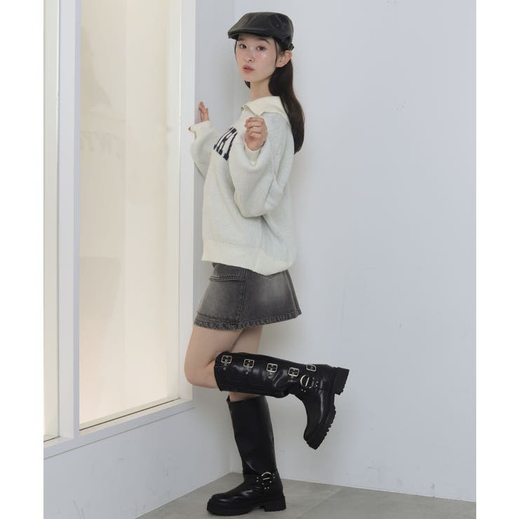 フラッフィーハーフジップニット | WEGO【WOMEN】 | 詳細画像17 