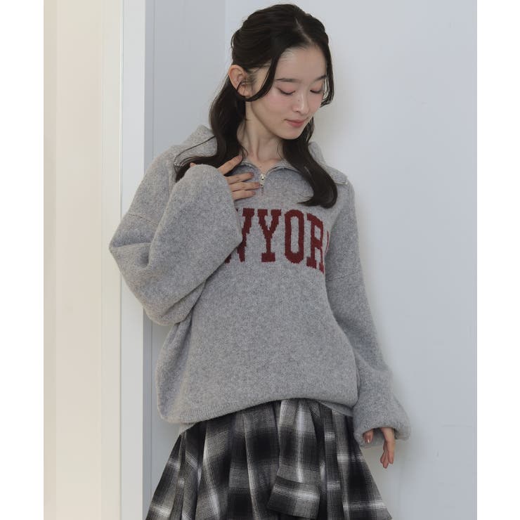 フラッフィーハーフジップニット | WEGO【WOMEN】 | 詳細画像20 