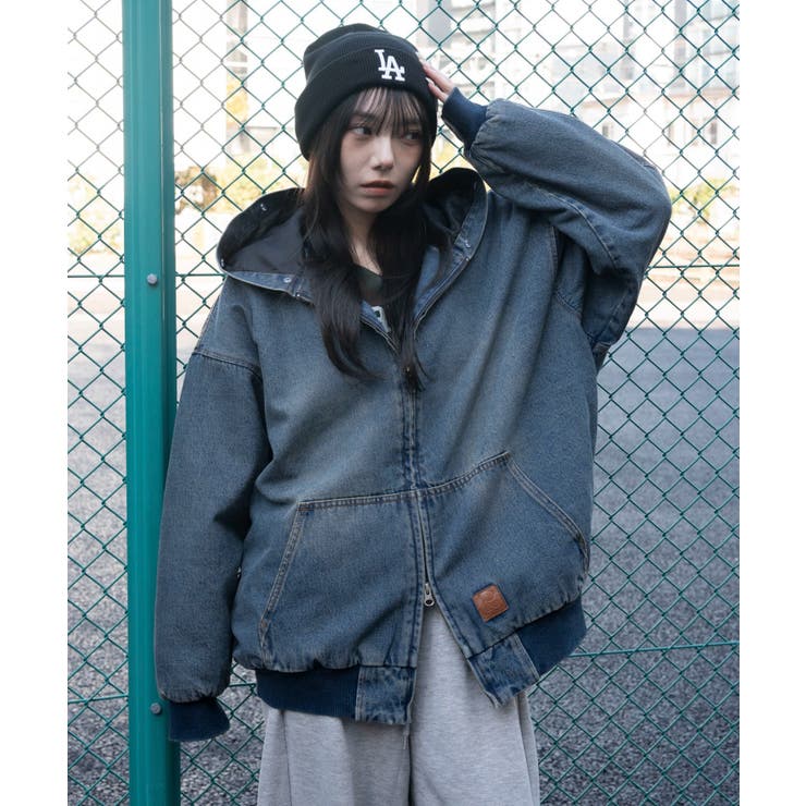 デニムキルトファーフードブルゾン | WEGO【WOMEN】 | 詳細画像10 