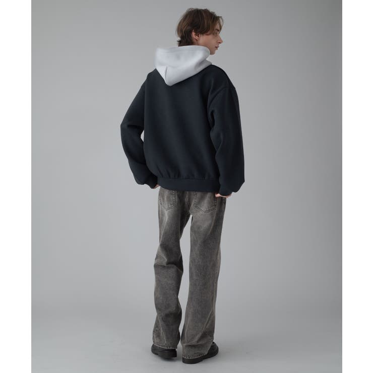 ワンポイントバイカラープルパーカー | WEGO【MEN】 | 詳細画像62 