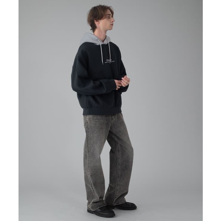 ワンポイントバイカラープルパーカー | WEGO【MEN】 | 詳細画像63 