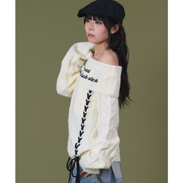 レースアップロゴオフショルダー | WEGO【WOMEN】 | 詳細画像4 