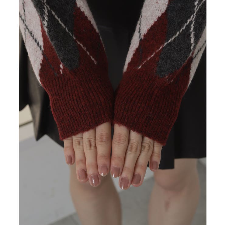 アーガイルニットプルオーバー | WEGO【WOMEN】 | 詳細画像5 