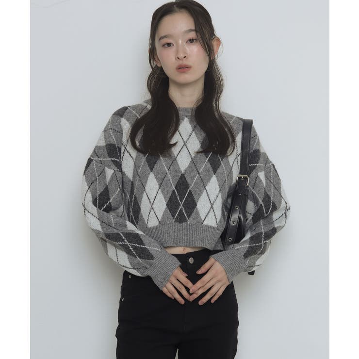 アーガイルニットプルオーバー | WEGO【WOMEN】 | 詳細画像12 